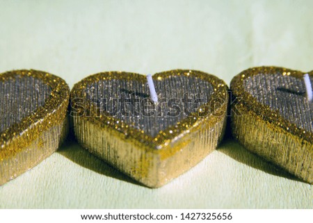 candles in the form of hearts photo for text