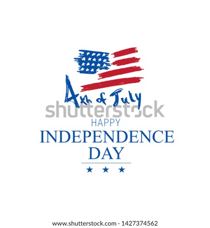 fourth of july independence day banner layout design, vector illustration