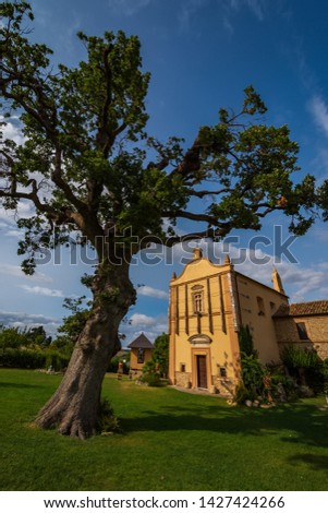 Bernardella, Ascoli Piceno, Marche. Sanctuary of the Madonna della Consolazione.  View