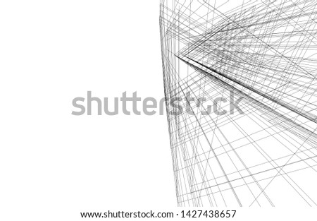architecture geometric background, vector illustration