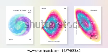 Music flyer. Fluid holographic gradient shape and line. Abstract invitation layout set for indie concert. Electronic sound. Night dance holiday. Music flyer and poster for summer fest.