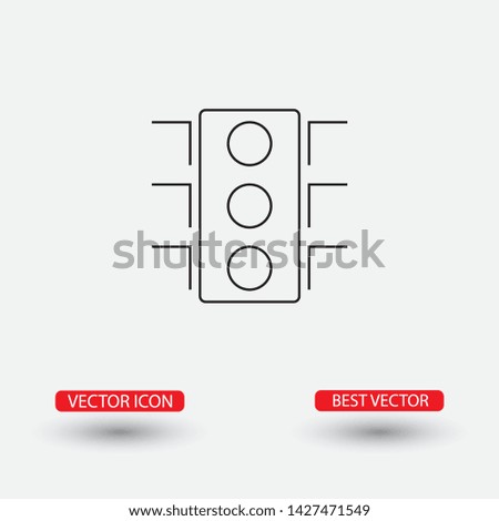 Vector icon traffic light 10 EPS . Lorem Ipsum Illustration design