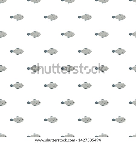 Nature fish pattern seamless vector repeat for any web design