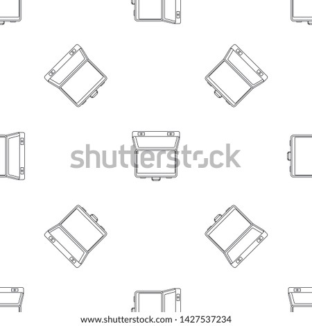 Open suitcase pattern seamless vector repeat geometric for any web design