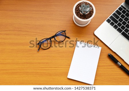 Working with keyboard and Succulent copy space on White table background.Top view,Flat lay,style Minmal workspace,business Concept