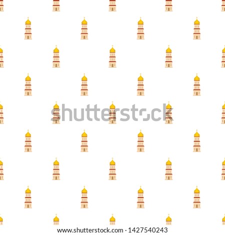 Church tower pattern seamless vector repeat for any web design