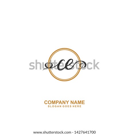 CE Initial handwriting logo vector