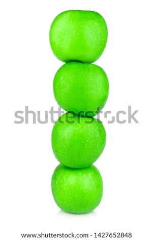apple green isolated on white background.