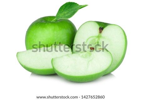 apple green isolated on white background.