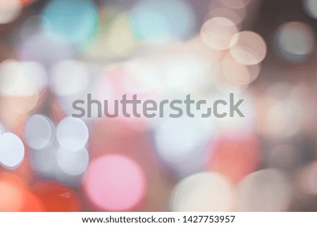 Abstract blurred light bokeh colorful for background and backdrop. Light night bokeh concept