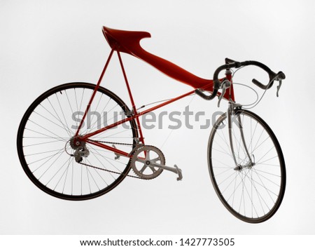 Sport bicycle on white background