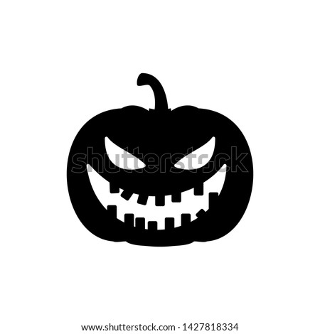 Pumpkin icon vector sign pictogram, Halloween holiday symbol, logo illustration. Jack O Lantern.