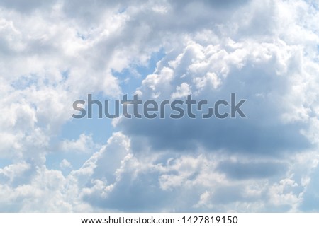 Sky background with cumulus congestus clouds