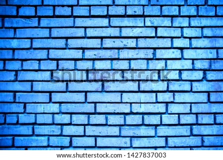 background texture old wall blue brick