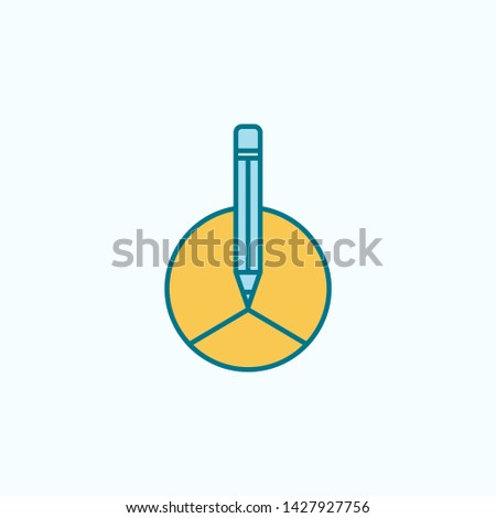 draw sign of peace field outline with color element icon
