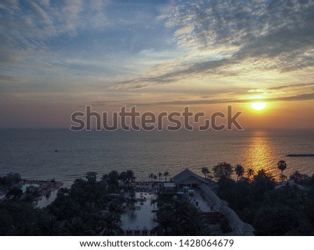 Beautiful Sunrise at the sea Thailand