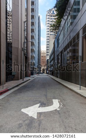 Urban Alley Street One Way Direction