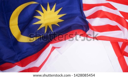 Malaysia Flag on white background.                               