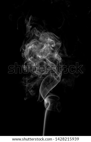 White smoke on dark background