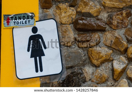Signs in the bathroom in public areas