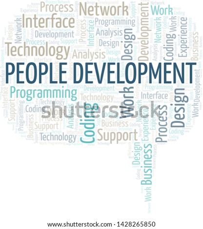 People Development word cloud. Wordcloud made with text only.