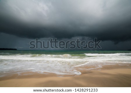 Storm in sea at Phuket island 