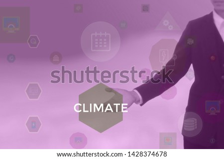 CLIMATE - business concept presented by businessman