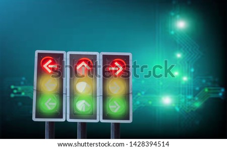 Traffic light Isolated from the white background