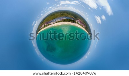 Little Planet of Taipe Beach, Beach of Rio da Barra, Trancoso, Porto Seguro, Bahia
