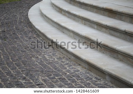 Paving and semi-circular stone steps - an interesting background and meaning