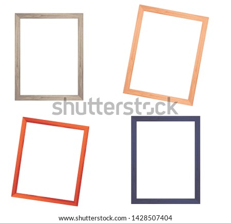 set frame or photo frame isolated on the white background