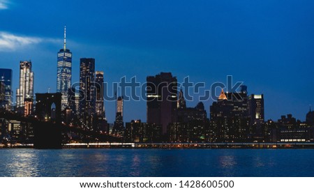 new york skyline during the night