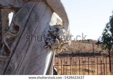 Marble angels on old Anglo Boer War Graves Royalty-Free Stock Photo #1428622637
