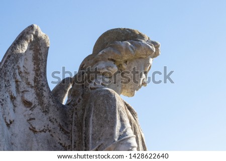 Marble angels on old Anglo Boer War Graves Royalty-Free Stock Photo #1428622640