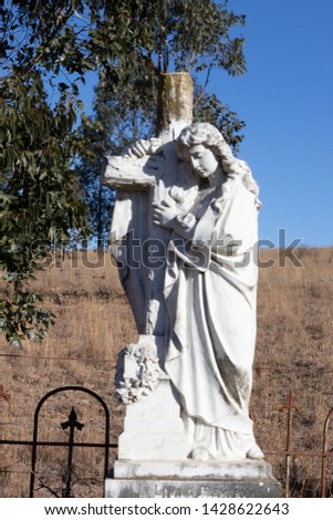 Marble angels on old Anglo Boer War Graves Royalty-Free Stock Photo #1428622643