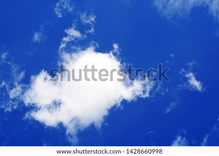 Blue sky background in cloudy day or high atmosphere in evening of rainy season