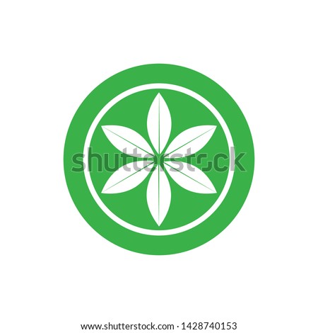 leaf logo icon template design