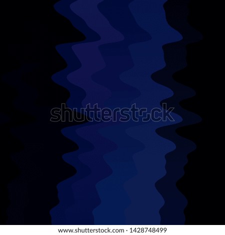 Dark BLUE vector pattern with curves. Colorful abstract illustration with gradient curves. Smart design for your promotions.