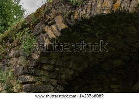 Ancient walls and laying of old stones. Texture background for design.