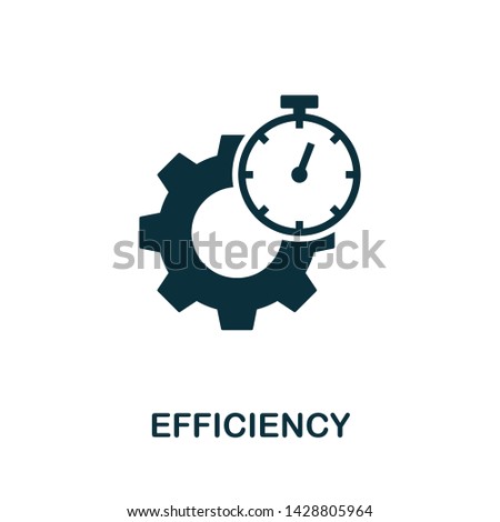 Efficiency vector icon illustration. Creative sign from quality control icons collection. Filled flat Efficiency icon for computer and mobile. Symbol, logo vector graphics. Royalty-Free Stock Photo #1428805964
