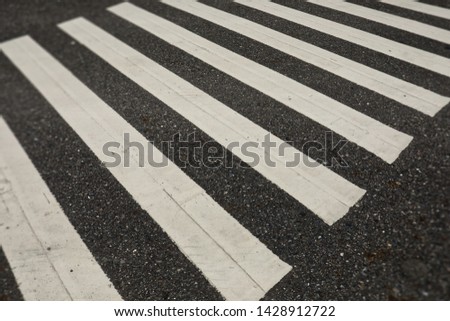 A photo of pedestrian crossing with a tilt angle. The concept of urban routine life.