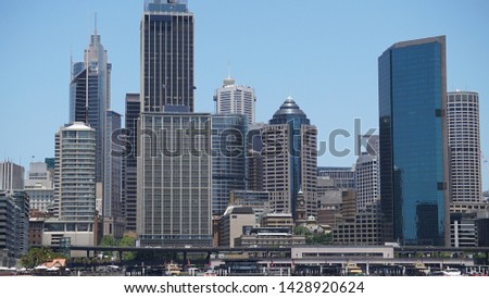  Downtown of sydney seem from harbor Australia                         