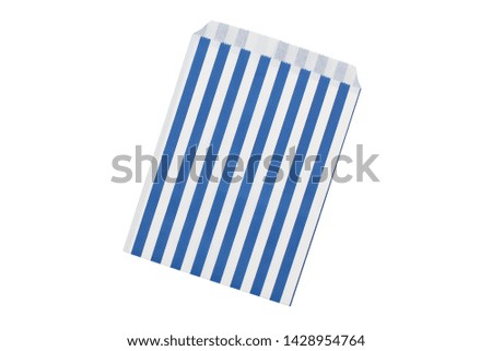open paper envelope dark blue, stripe on a white background