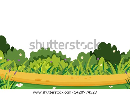 A nature landscape template illustration