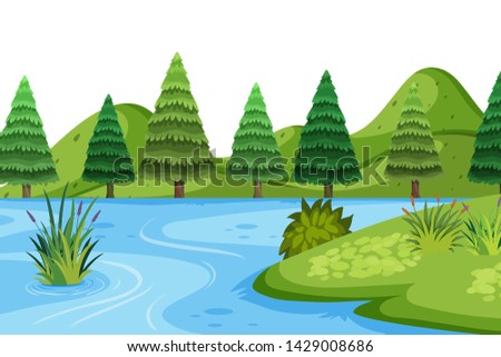 A beautifil nature background illustration