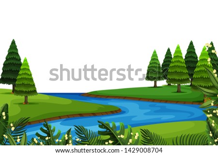 A beautiful nature background illustration