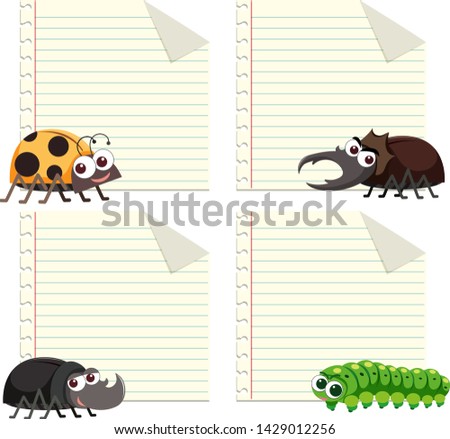 Bug on note template illustration