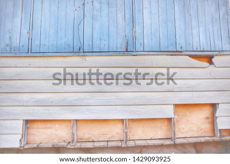 Old wooden wall, window, free space, vintage style  Image for abstract background