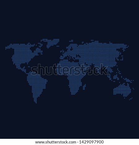 world map dots illustration vector eps10