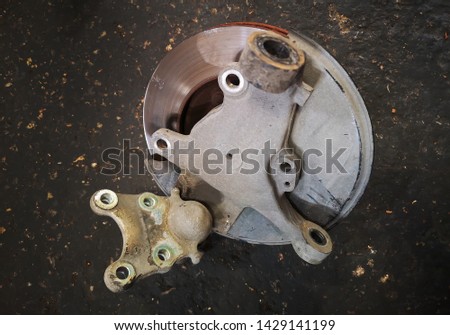 Old brakes removed from the car